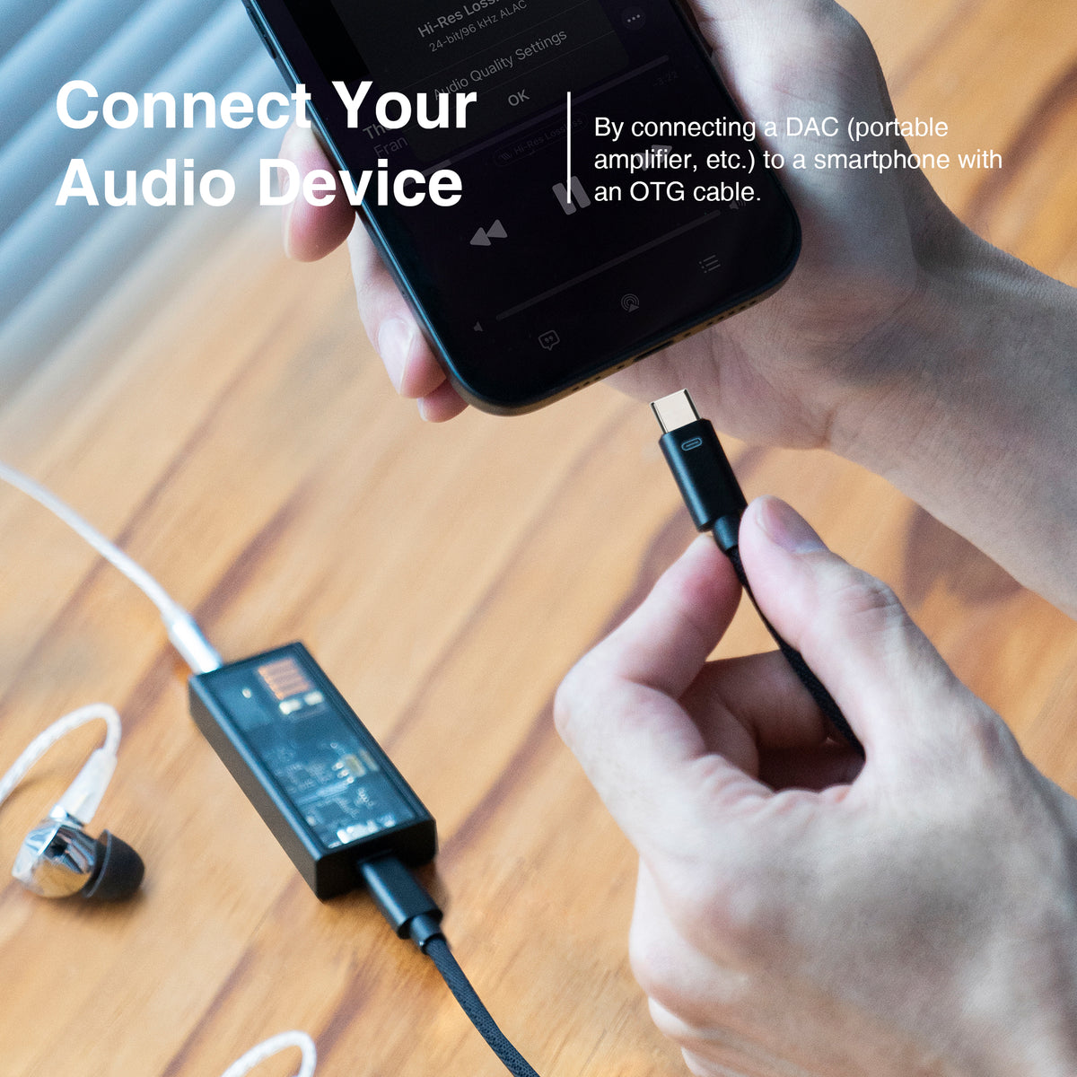 Type-C to Type-C Lossless Transfer Audio OTG Adapter Cable