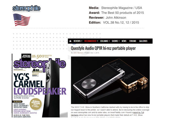 Stereophile: I enjoyed my time with the Questyle QP1R