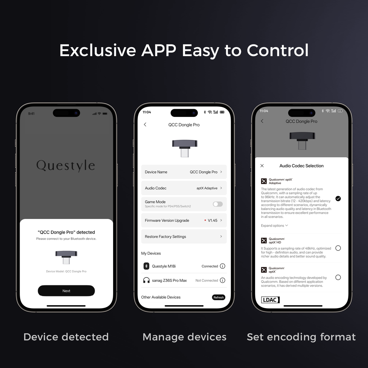 Questyle QCC Dongle Pro Lossless Bluetooth Transmitter